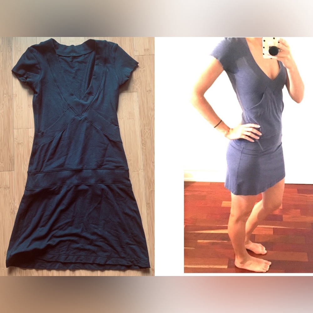 Lululemon Dance Pulse Short Sleeve Dress Black Like New